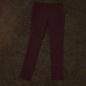 Burgundy skinny pants